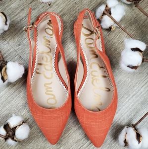Sam Edelman Pointed Toe Orange Flat